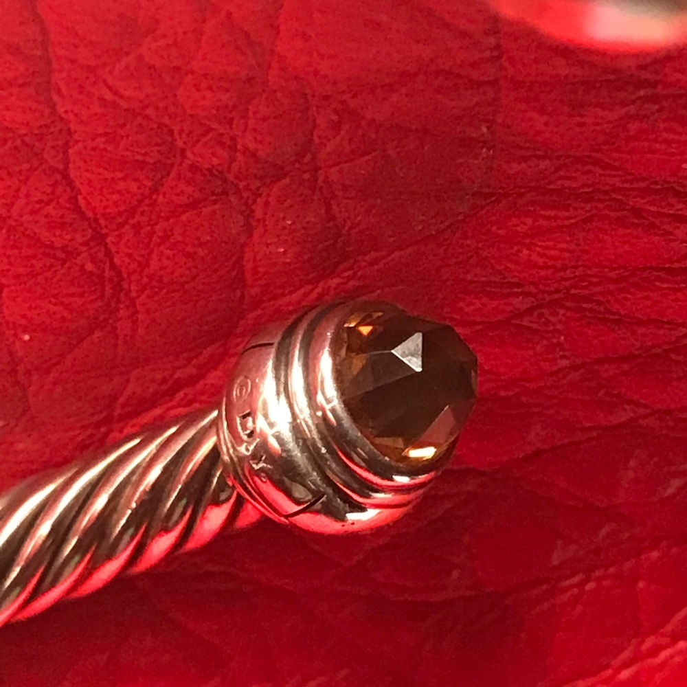 Auth. David Yurman 5mm 14k Citrine Cable Bangle - Picture 7 of 8